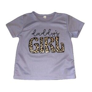 Toddler Girls 3-4T Purple ‘Daddy’s Girl’ Tshirt Moisture Wicking Cool